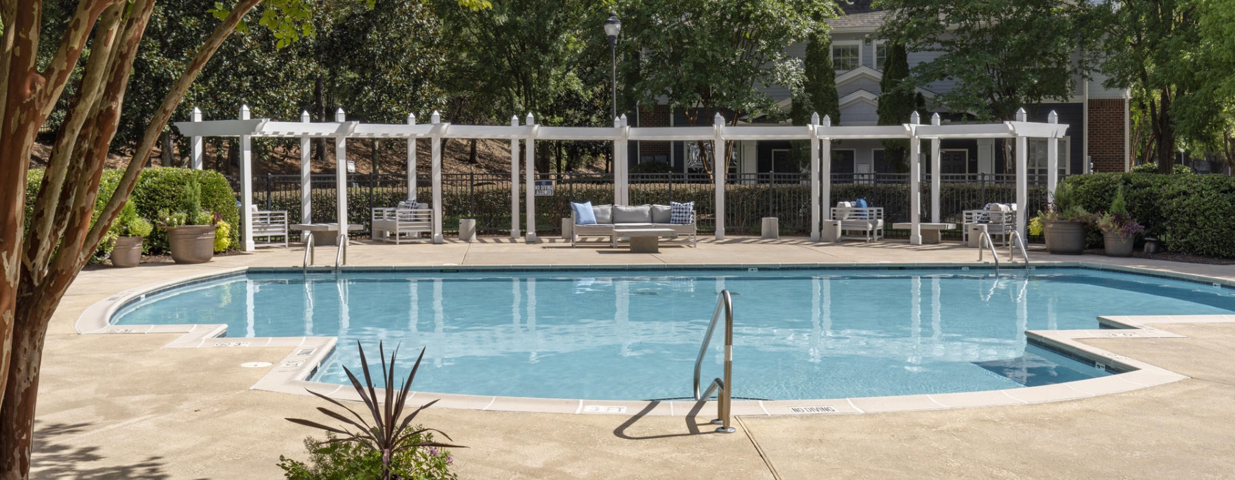 resort style pool with seating 